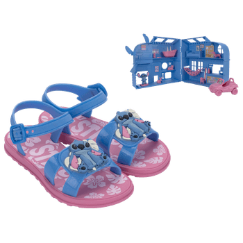 Sandalia-Rosa-e-Azul-Alto-relevo-|-Stitch-Tamanho--25---Cor--ROSA-0